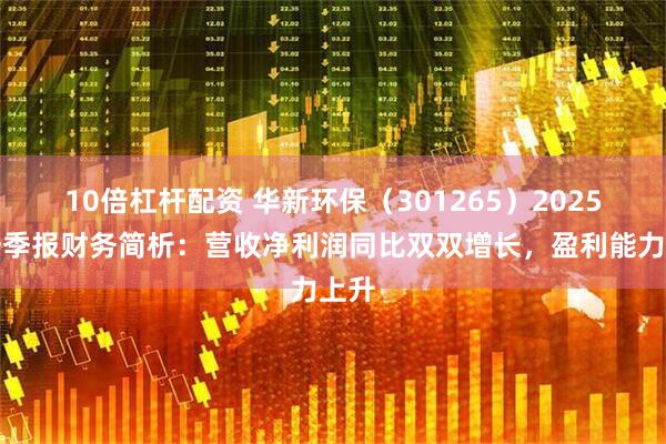 10倍杠杆配资 华新环保（301265）2025年一季报财务简析：营收净利润同比双双增长，盈利能力上升